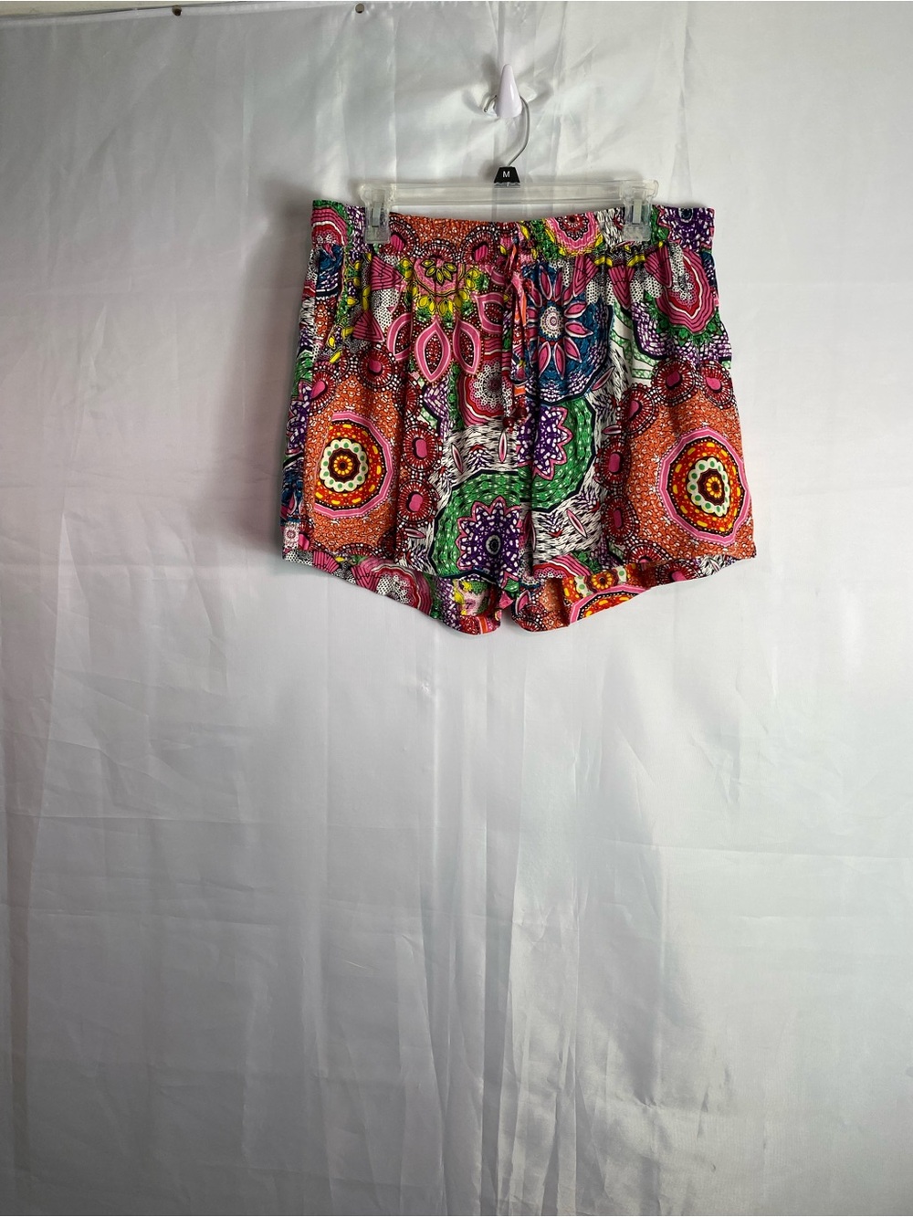 Women’s Multicolor Printed Elastic-Waist Athletic Shorts